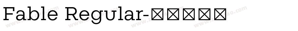 Fable Regular字体转换